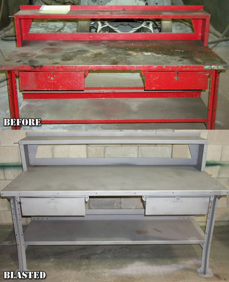 Restoring a rusted work bench