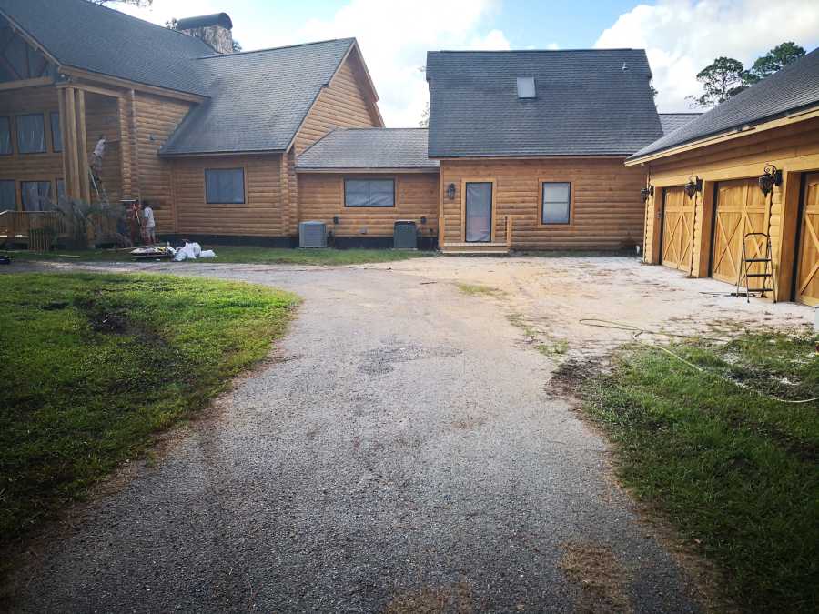 Log Cabin Restoration With Sandblasting