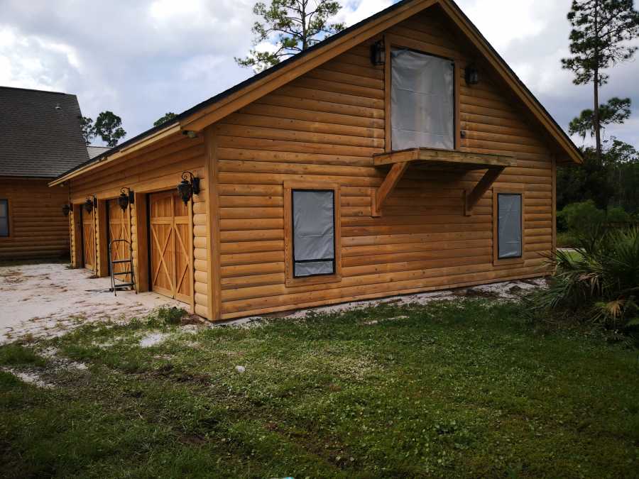 Log Cabin Restoration With Sandblasting