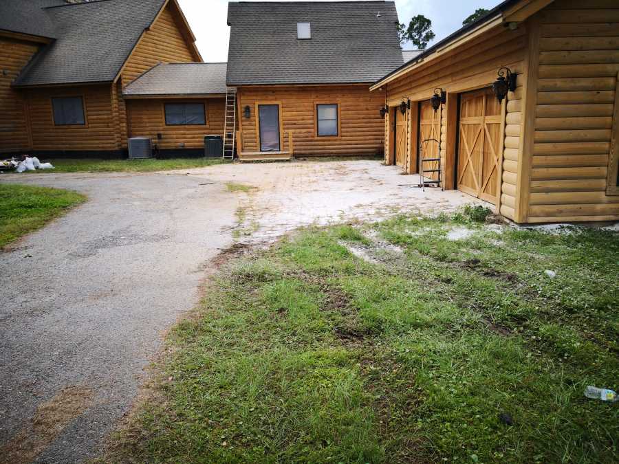 Log Cabin Restoration With Sandblasting