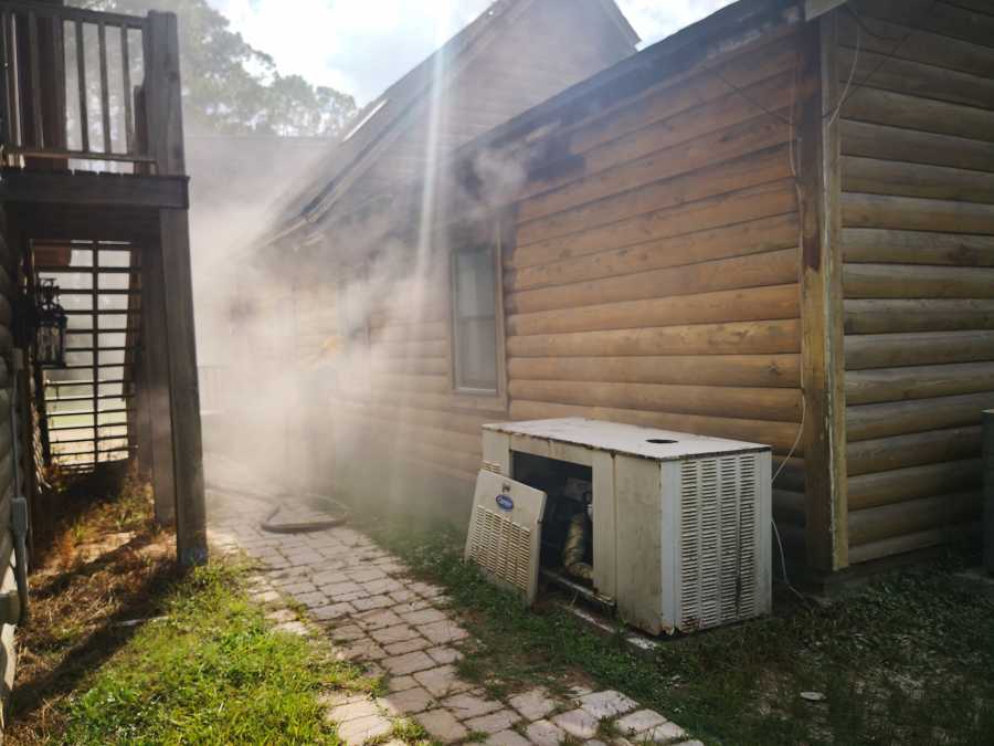 Log Cabin Restoration With Sandblasting