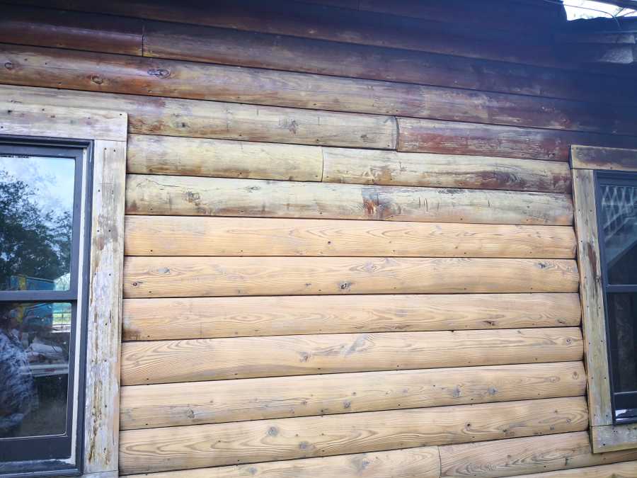 Log Cabin Restoration With Sandblasting