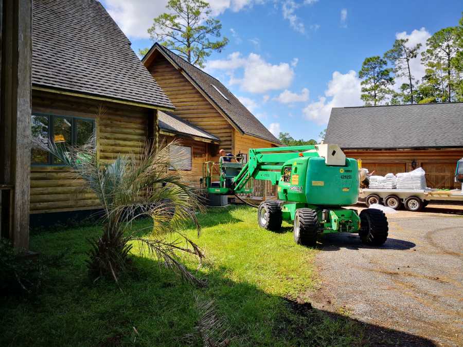 Log Cabin Restoration With Sandblasting