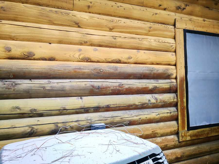 Log Cabin Restoration With Sandblasting