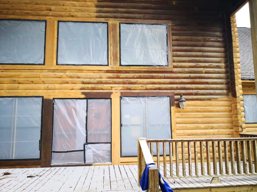 Log Cabin Restoration With Sandblasting