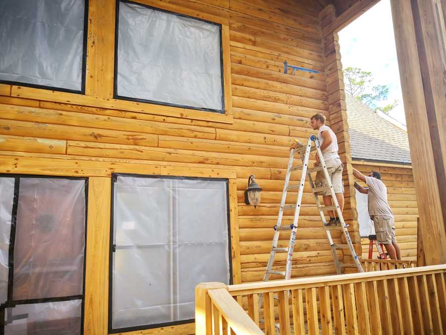 Log Cabin Restoration With Sandblasting