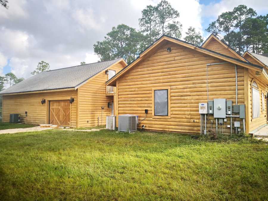 Log Cabin Restoration With Sandblasting