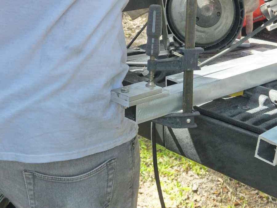 welding, fabricating a aluminum bow fishing, gigging platform. 