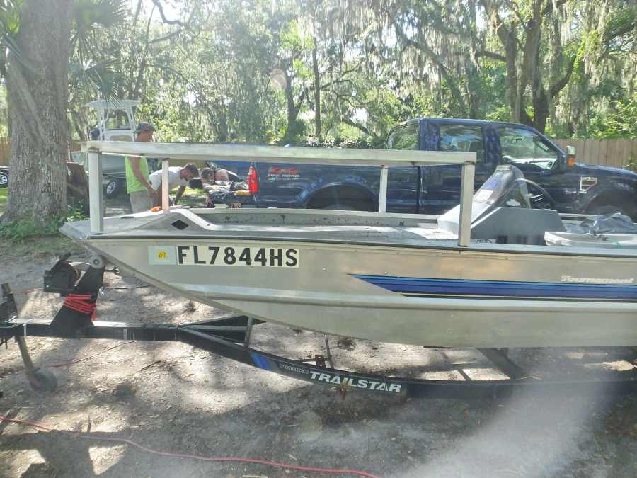 welding, fabricating a aluminum bow fishing, gigging platform. 