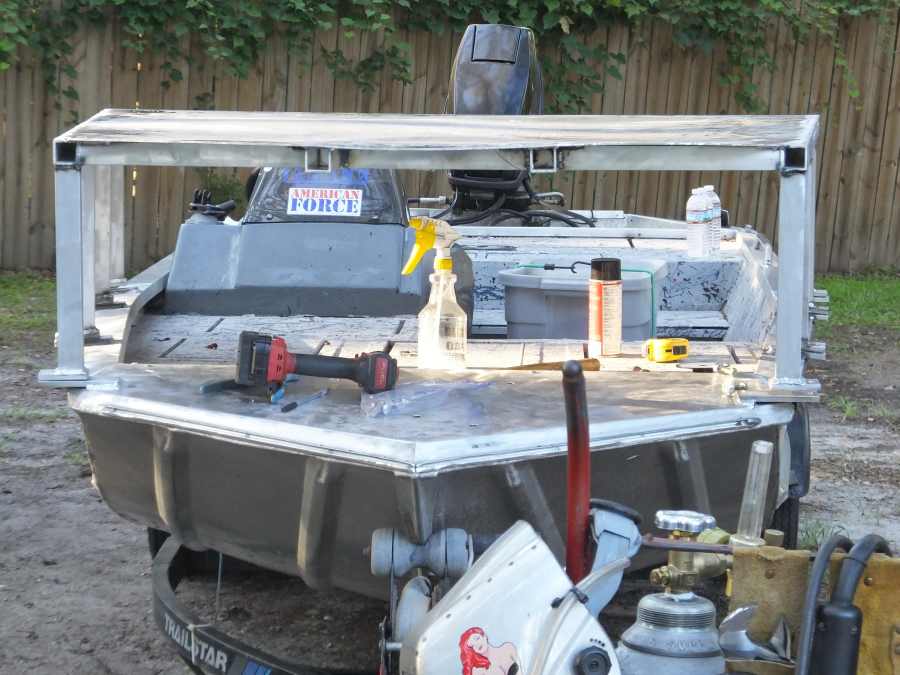 welding, fabricating a aluminum bow fishing, gigging platform. 