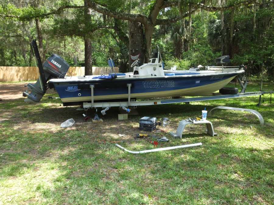 adding an extra axle to an aluminum boat trailer in st augustine fl. 