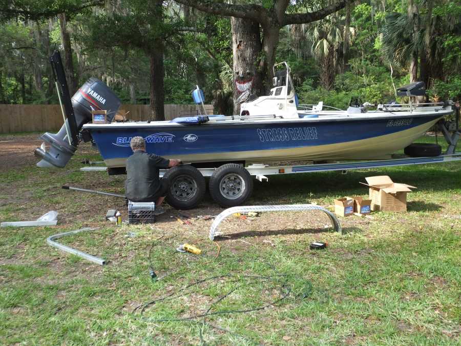 adding an extra axle to an aluminum boat trailer in st augustine fl. 