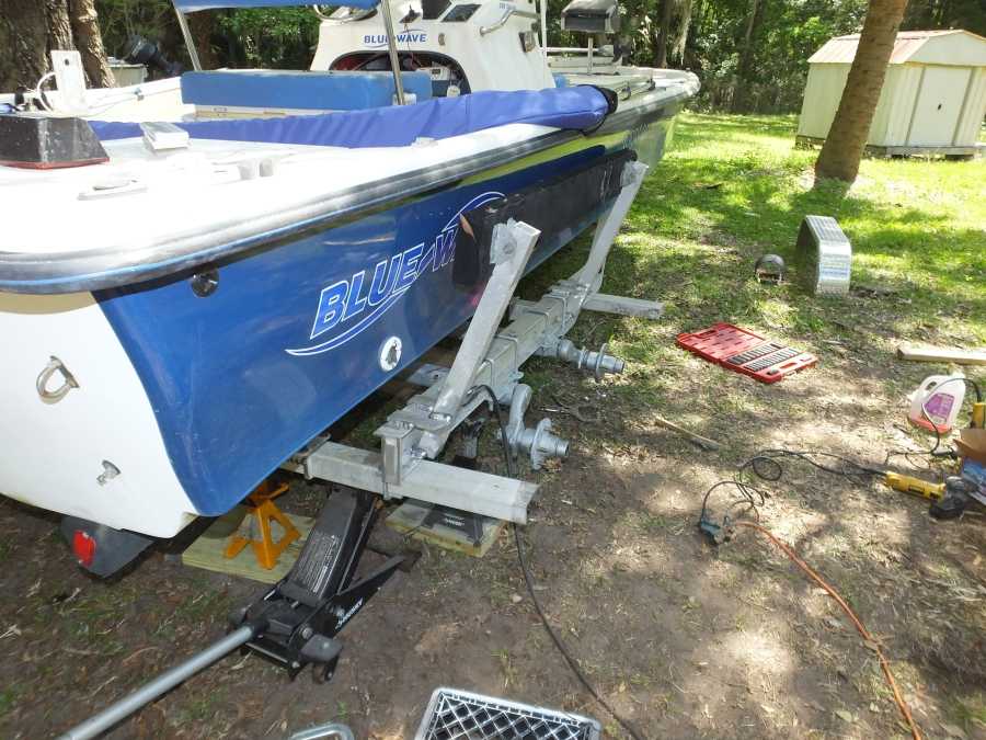 adding an extra axle to an aluminum boat trailer in st augustine fl. 