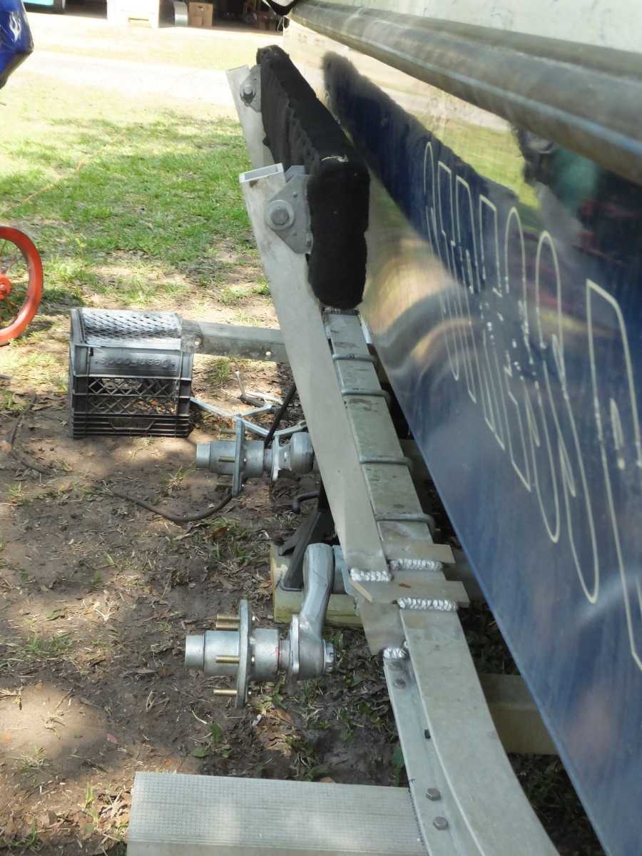 adding an extra axle to an aluminum boat trailer in st augustine fl. 