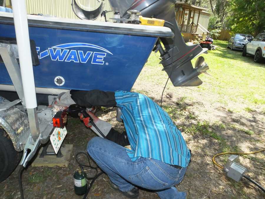 adding an extra axle to an aluminum boat trailer in st augustine fl. 