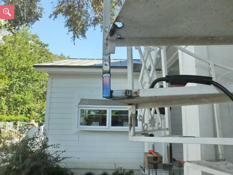 welding in new metal on stairs being refubished