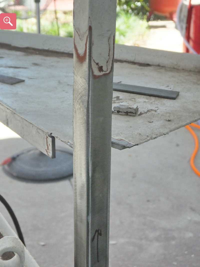 Stair tubes repaired welded and ground smooth