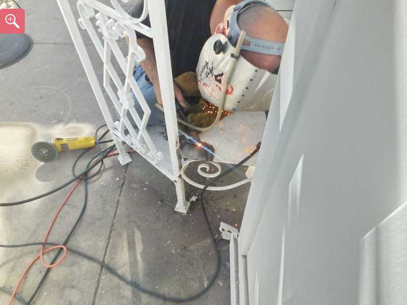 Full step rebuild procedure on a steel stair case. 