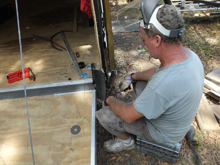 Highway damaged trailer repair rebuild. 