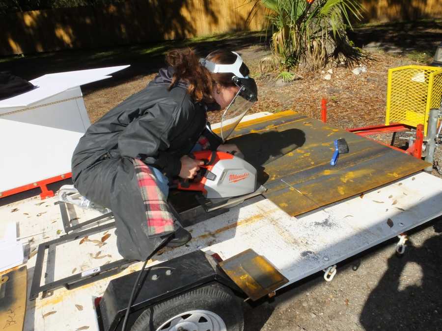 Car hauler welding rebuilding repairing