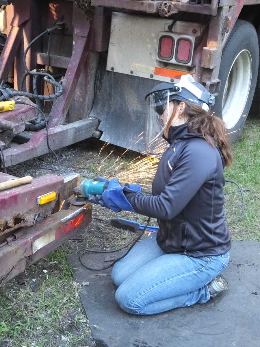 Car hauler welding rebuilding repairing