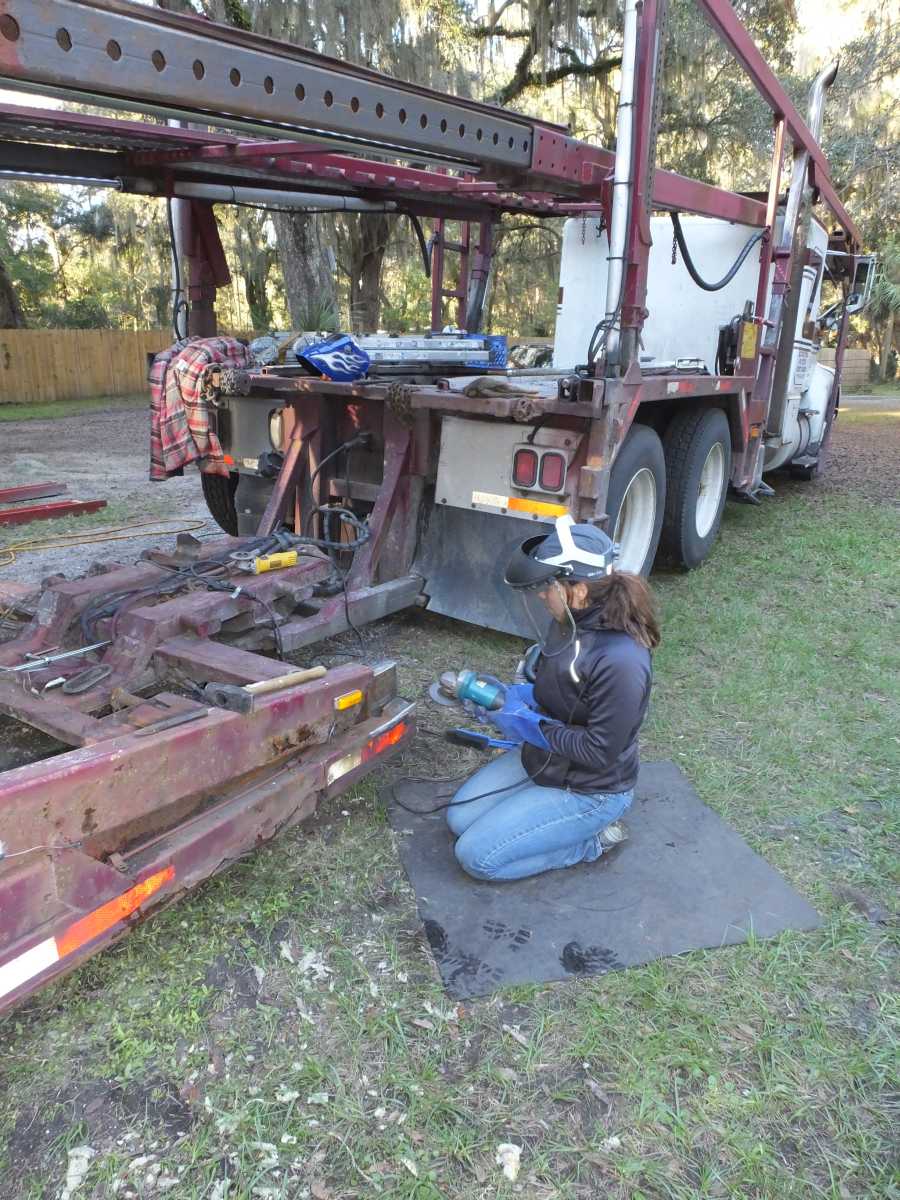 Car hauler welding rebuilding repairing