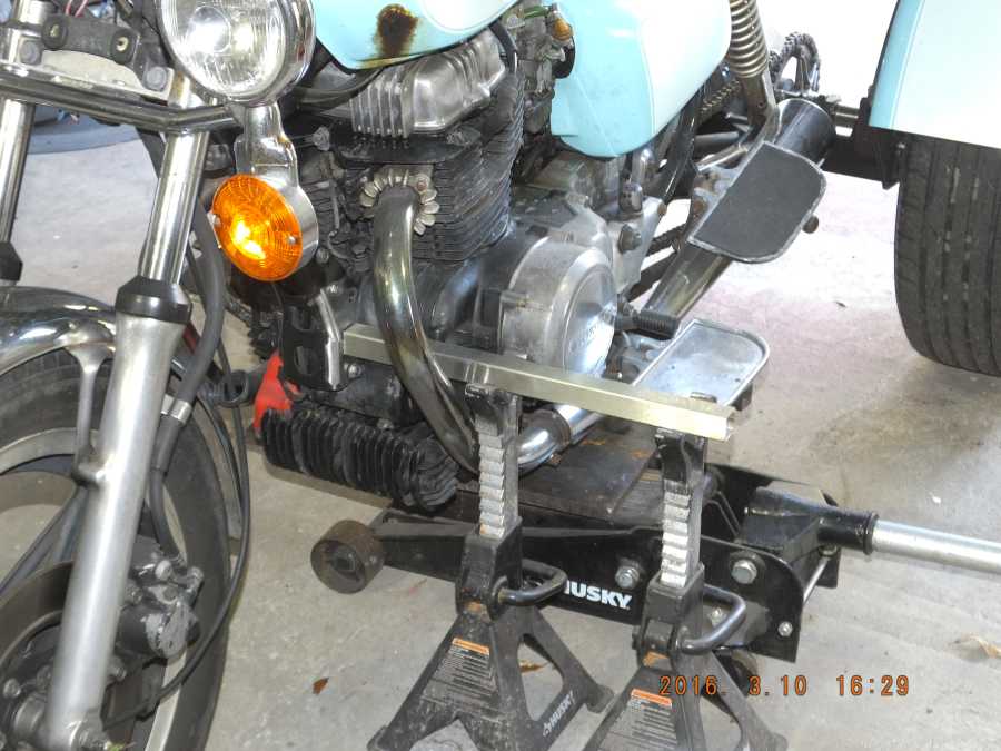 Stainless steel motocycle welding, leg rests and foot pegs. 