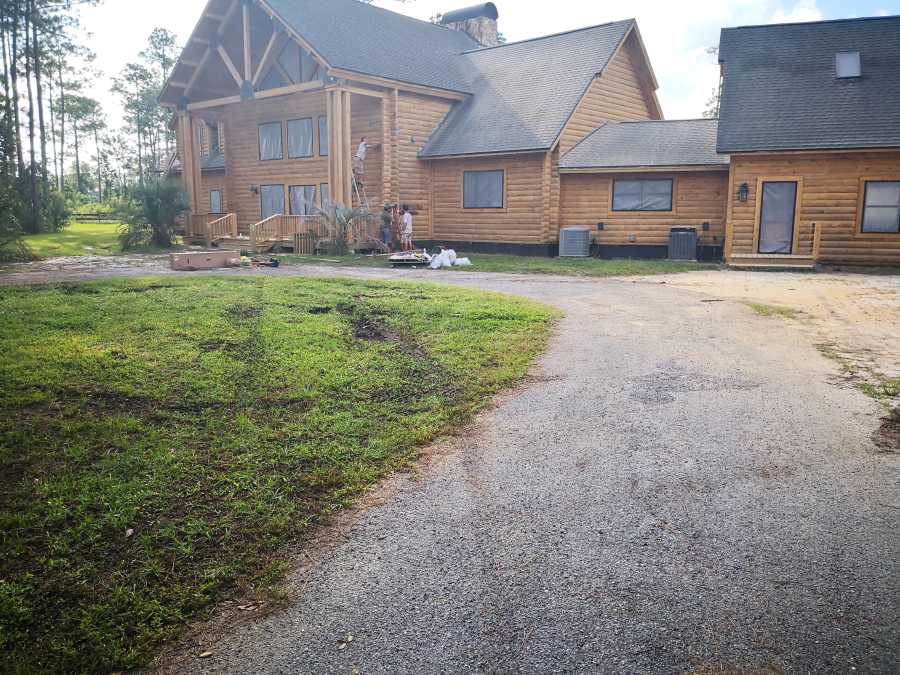 Log Cabin Restoration With Sandblasting