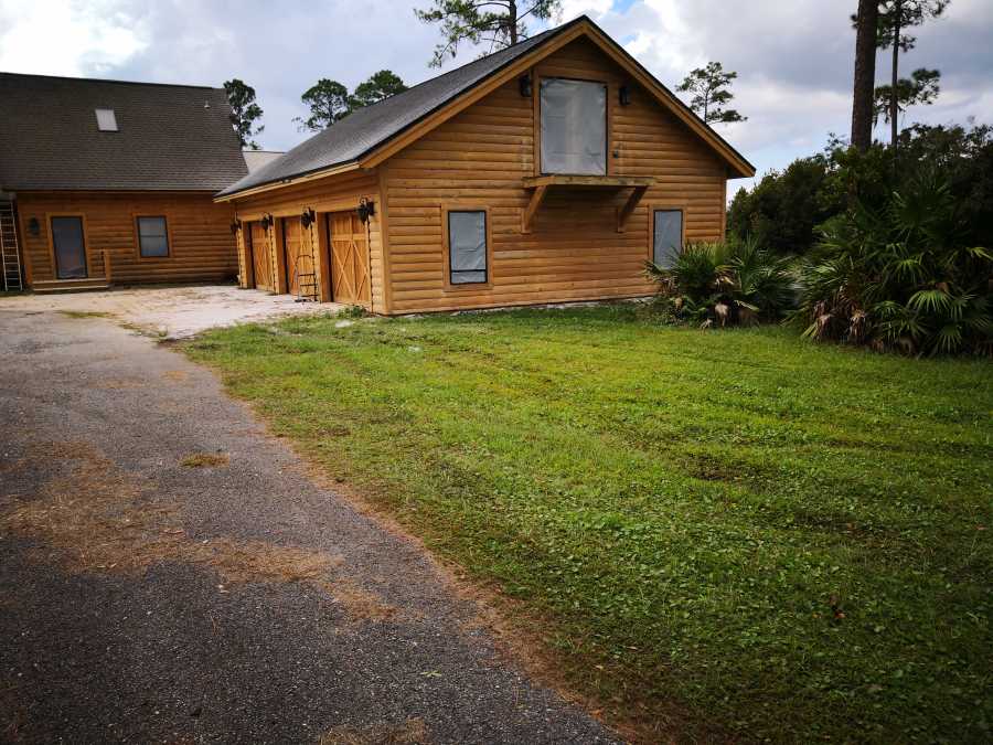 Log Cabin Restoration With Sandblasting