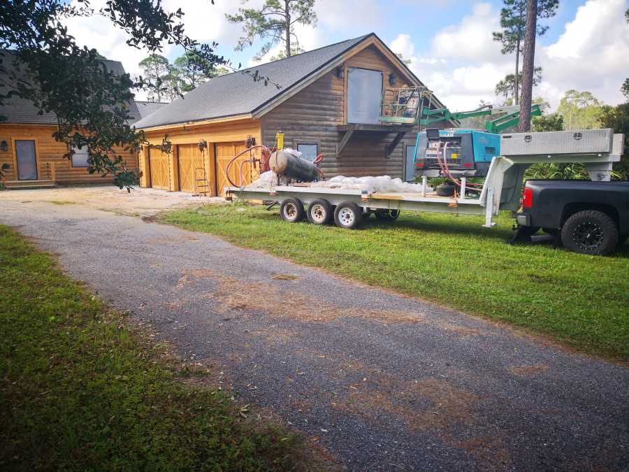 Log Cabin Restoration With Sandblasting