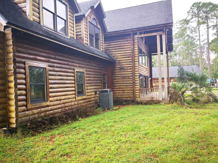 Log Cabin Restoration With Sandblasting