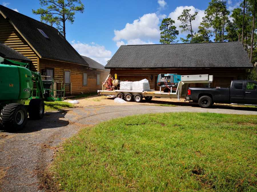 Log Cabin Restoration With Sandblasting