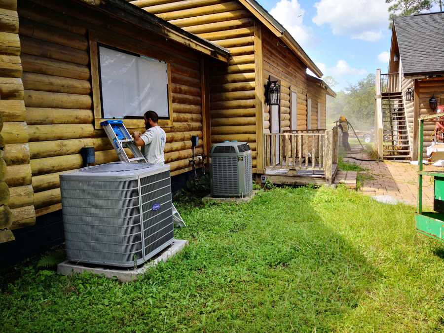 Log Cabin Restoration With Sandblasting