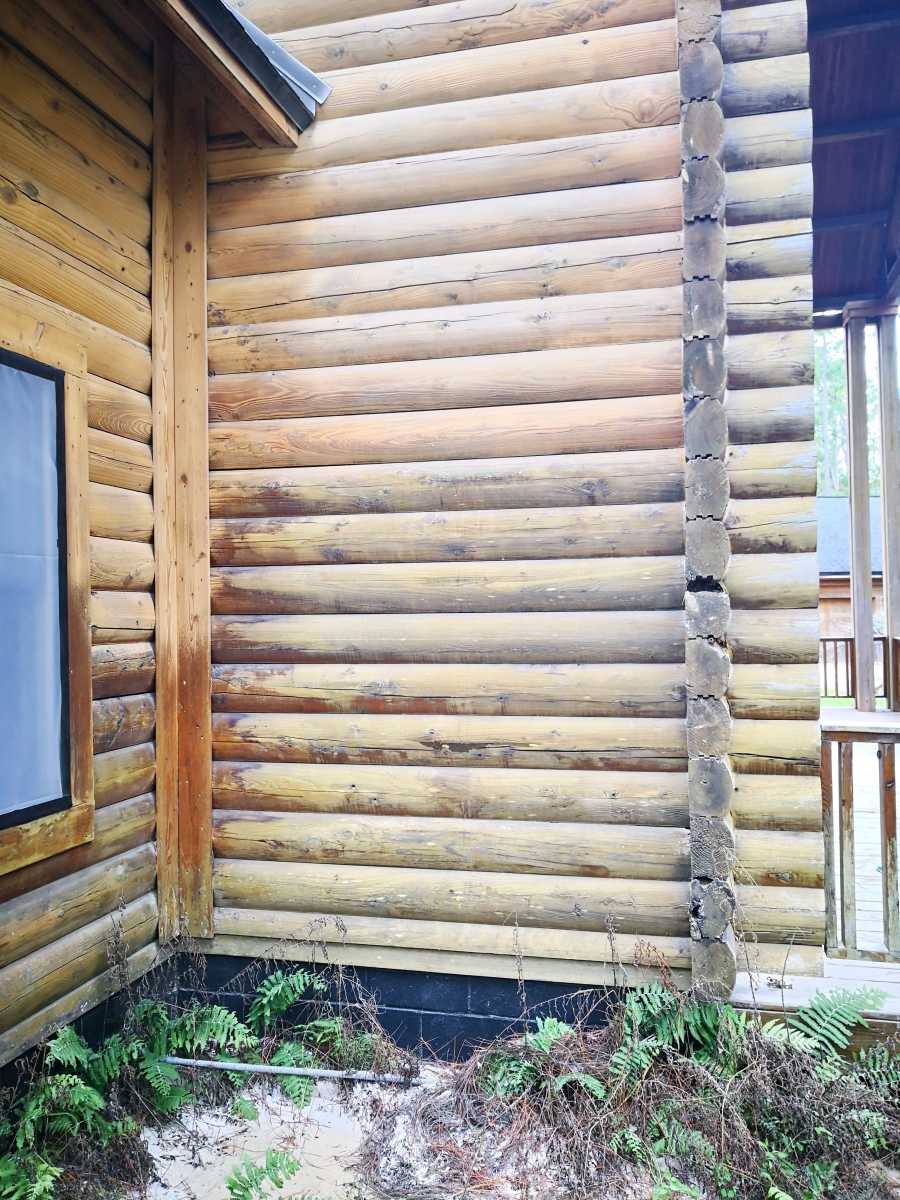 Log Cabin Restoration With Sandblasting