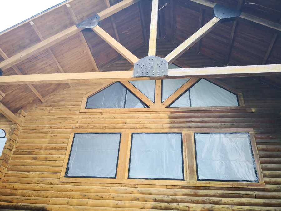 Log Cabin Restoration With Sandblasting