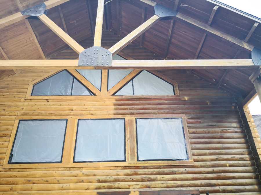 Log Cabin Restoration With Sandblasting