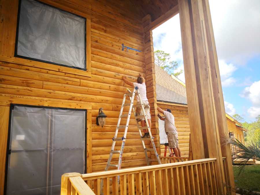 Log Cabin Restoration With Sandblasting