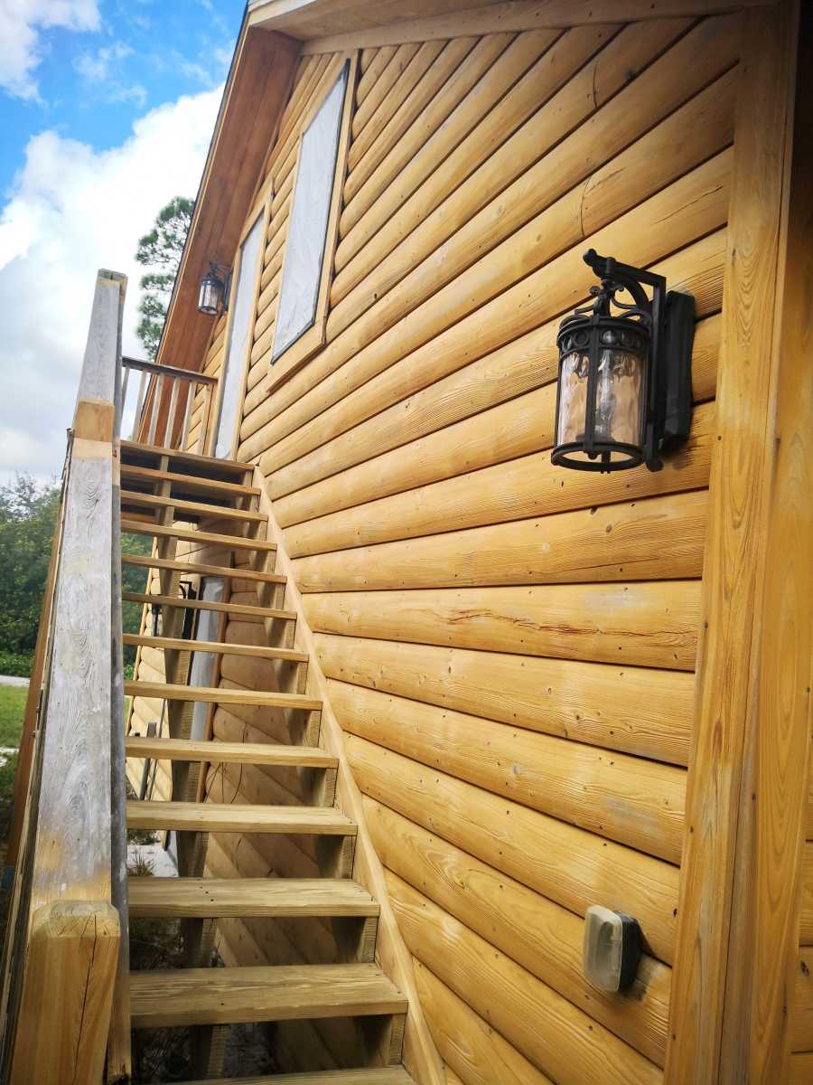 Log Cabin Restoration With Sandblasting