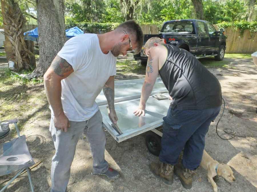 welding, fabricating a aluminum bow fishing, gigging platform. 