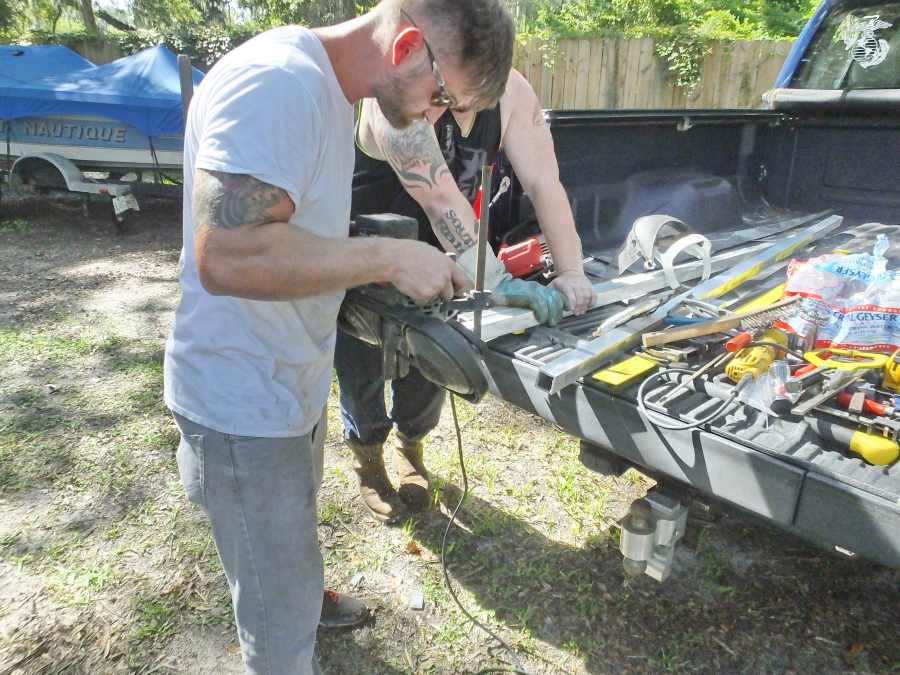 welding, fabricating a aluminum bow fishing, gigging platform. 