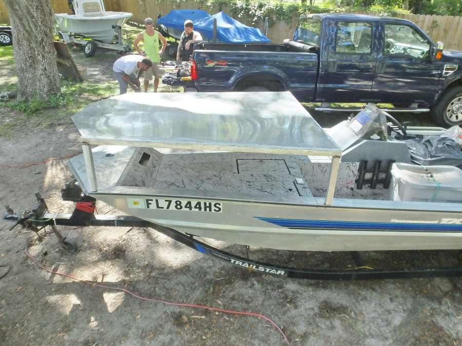 welding, fabricating a aluminum bow fishing, gigging platform. 