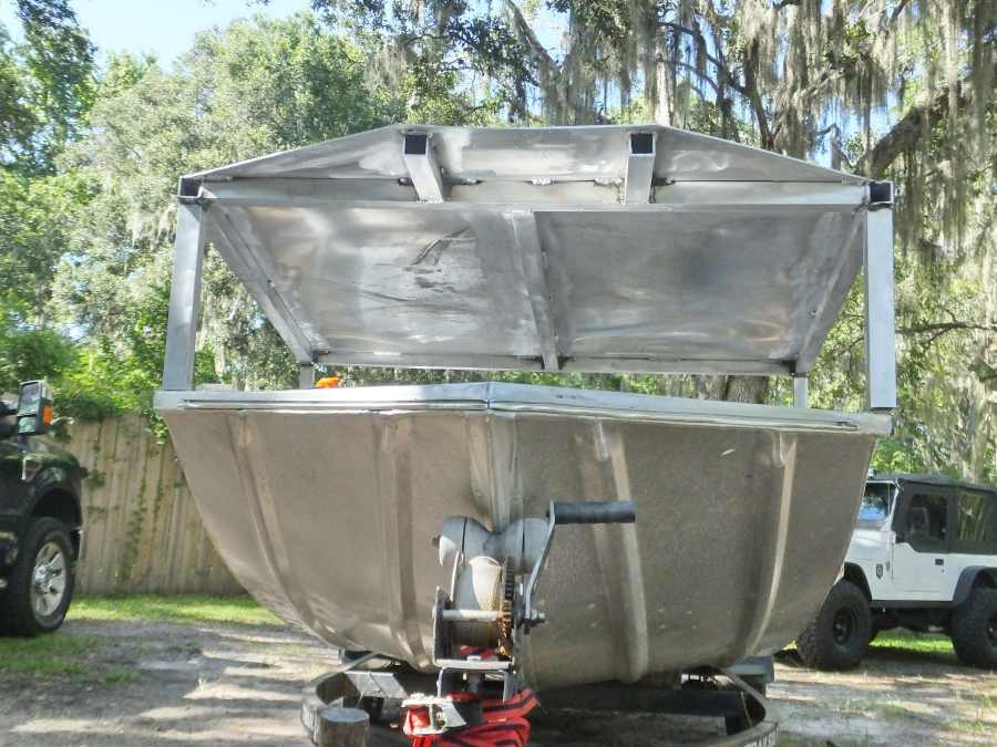 welding, fabricating a aluminum bow fishing, gigging platform. 