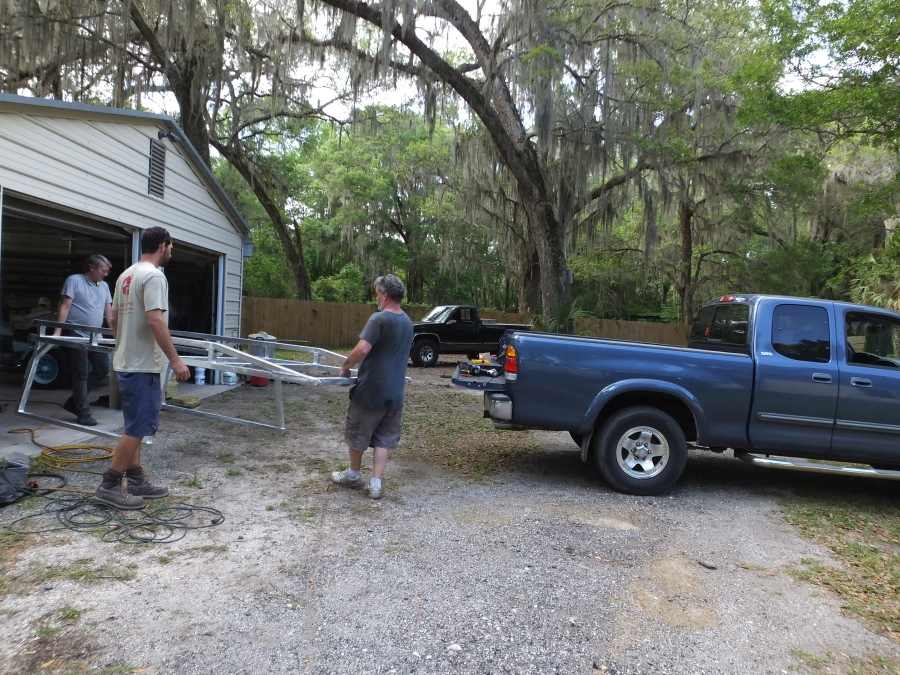 Aluminum lumber ladder rack welded, fabricated in st Augustine.