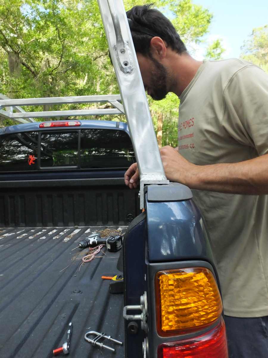 Aluminum lumber ladder rack welded, fabricated in st Augustine.