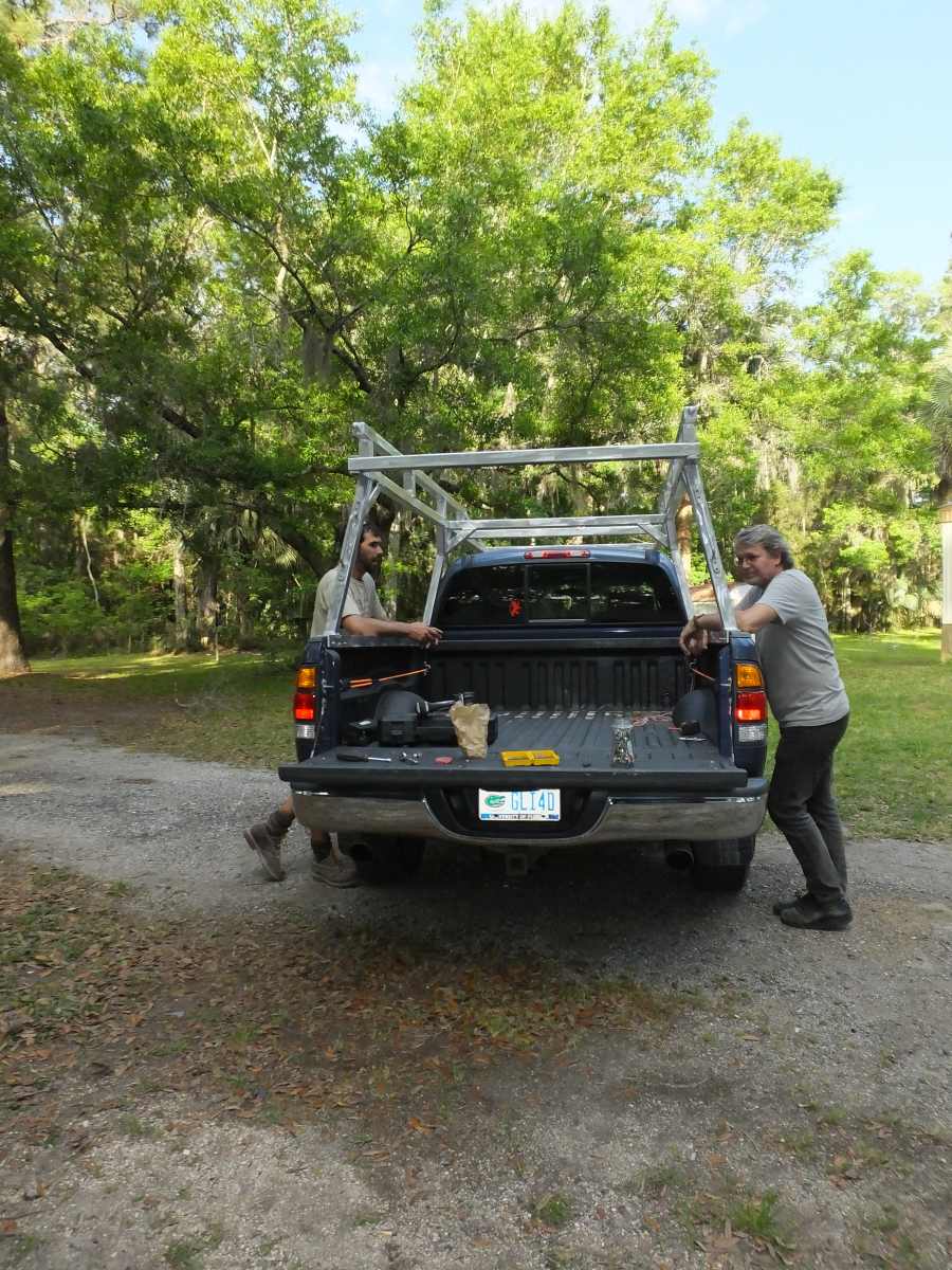 Aluminum lumber ladder rack welded, fabricated in st Augustine.