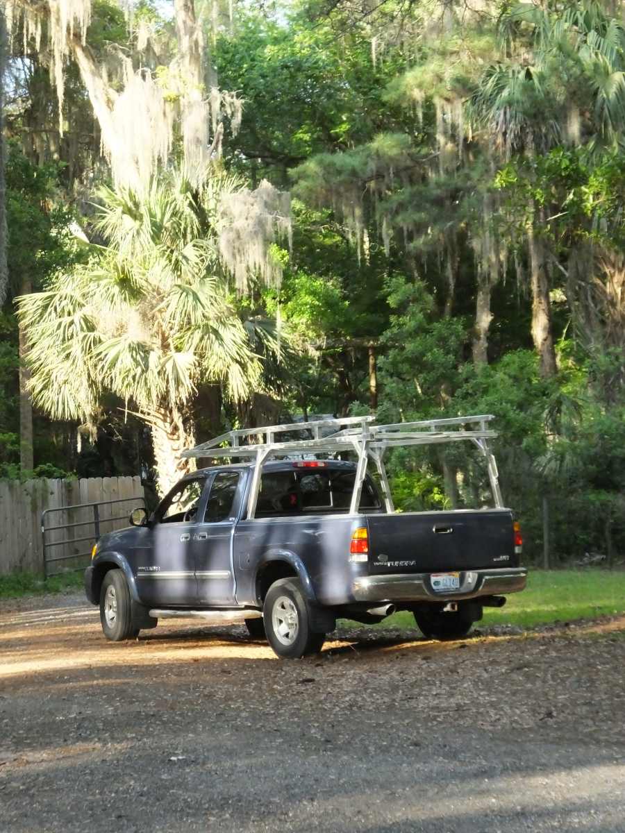 Aluminum lumber ladder rack welded, fabricated in st Augustine.