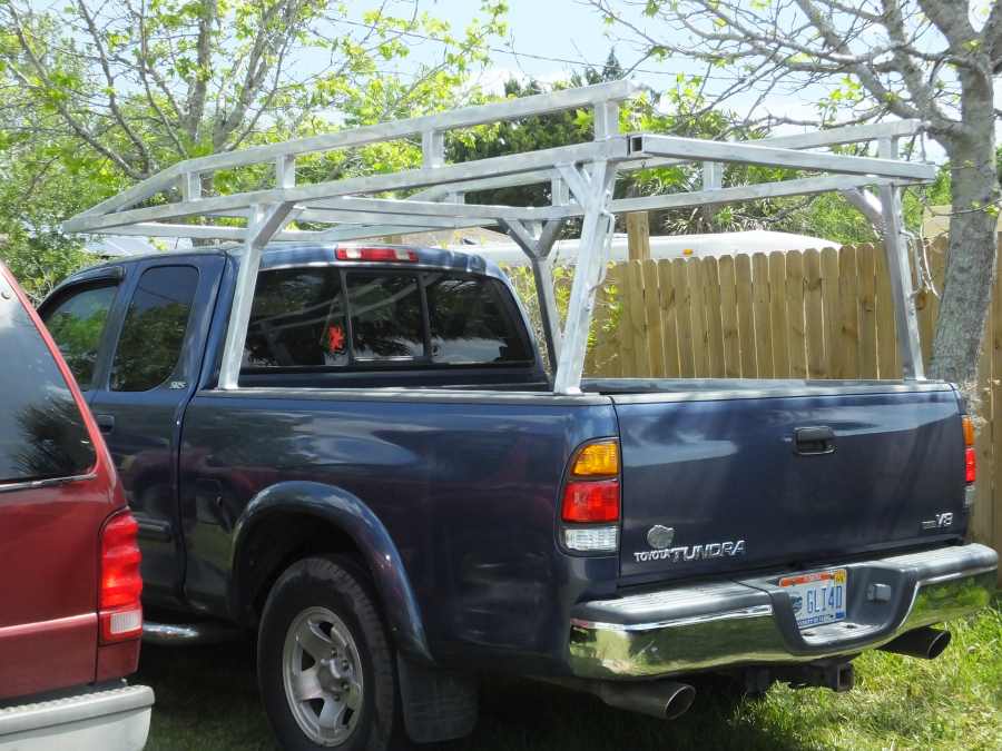 Aluminum lumber ladder rack welded, fabricated in st Augustine.