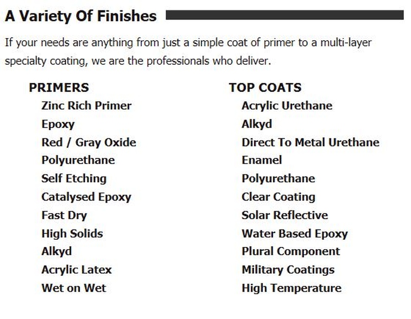 Types of painting we do. 