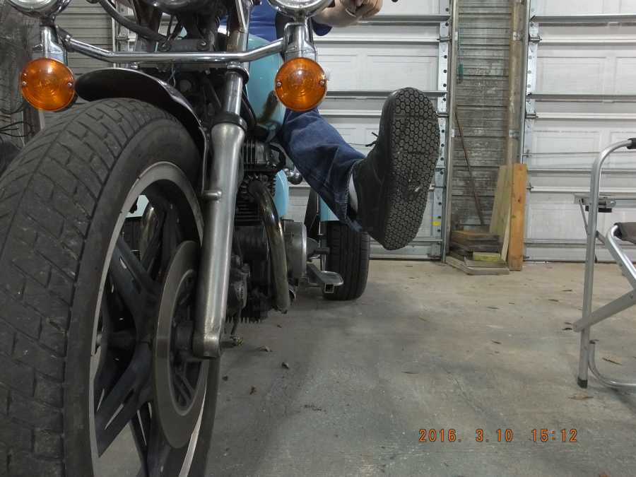 Stainless steel motocycle welding, leg rests and foot pegs. 